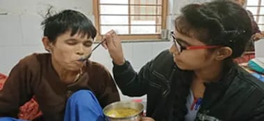 Care and assistance at Anath Aashram